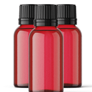 Butelka szklana z kroplomierzem 15ml czerwona zestaw 10 sztuk