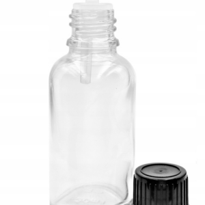 Butelka szklana przezroczysta 30ml z kroplomierzem zestaw 10 sztuk